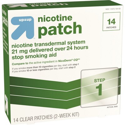 Nicotine Stop Smoking Aid Clear Patches Clear Step 1 - up &#38; up&#8482;