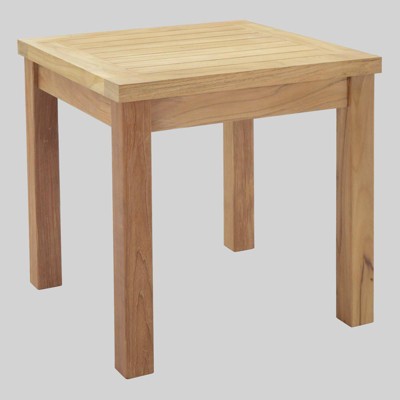 Outdoor Patio Teak Side Table in Natural - Modway