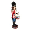 Northlight 60.5" Red and Black LED Animated Musical Drumming Christmas Nutcracker - 2 of 3
