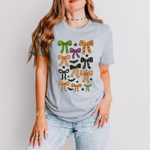 Simply Sage Market Coquette Colorful Halloween Bows Short Sleeve Tee - 1 of 4