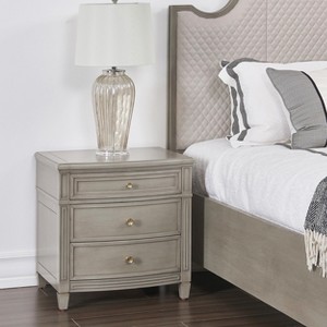Christopher Knight Home Tyler Vintage 24" Rubber hardwood Nightstand with 3 Drawers - 1 of 4