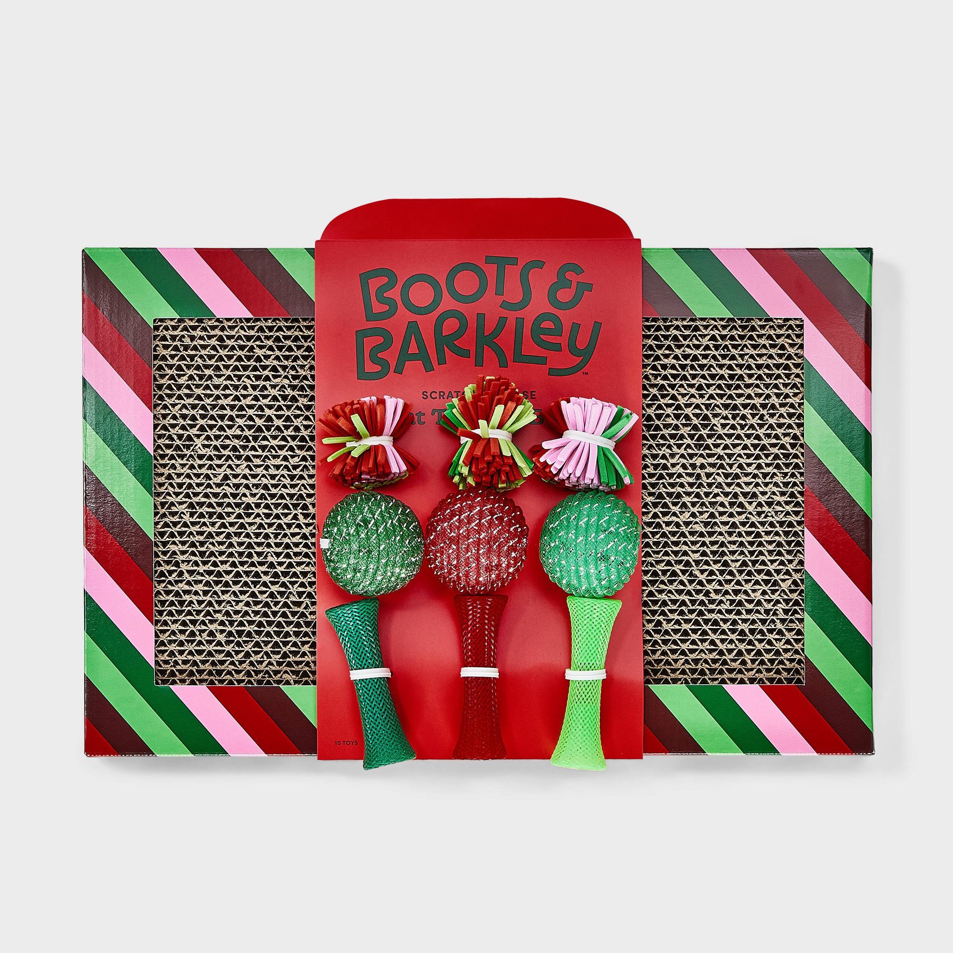 Cat Scratch Pad and Ball Toy Set - 10pcs - Boots & Barkley™