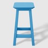 WestinTrends Malibu 24" All Weather Hdpe Outdoor Patio Square Backless Counter Stool (Set of 2) - 4 of 4