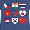Girls' - Instant Message - AAPI Heart Flags Fitted Short Sleeve Graphic T-Shirt - 2 of 4
