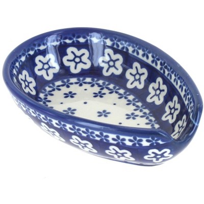 Blue Rose Polish Pottery Carly Small Spoon Rest