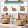 PAGED Modern Accent Chair Striped Upholstered Reading Chair Swivel Leisure Arm Chair with High Resilience Sponge Filling for Office - 2 of 4