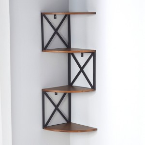 The Lakeside Collection Corner Wall Shelf - Rustic Farmhouse Decorative Zig Zag Floating Shelves - 1 of 4