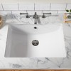 Whizmax Bathroom Vessel Sinks, Bathroom Sink, Ceramic Lavatory Vanity Vessel Sink with Overflow, Rectangle Sink, White - 3 of 4