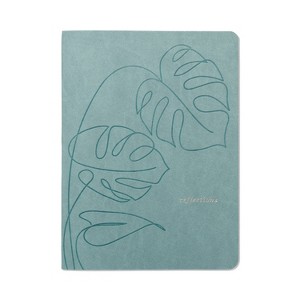 Ruled Journal 6"x8" Vegan Leather Monstera Reflections - DesignWorks Ink - 1 of 4