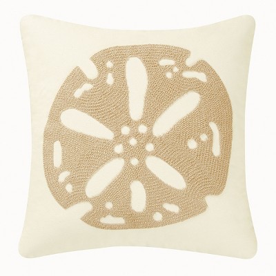 C&F Home 18" x 18" Sand Dollar Rice Stitch Throw Pillow