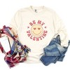 Simply Sage Market Women's Valentine Yellow Smiley Face Long Sleeve Garment Dyed Tee - 2 of 4