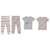 Cutie Pie Baby Gender Neutral Toddler and Infant Pajama Sleeper Set Leggings Matching Top 4 PC Set Truck Grey Size 2T - 2 of 2