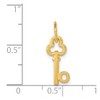 Black Bow Jewelry 14k Yellow Gold, Hannah Collection, Mini Initial O Shamrock Key Charm - 4 of 4