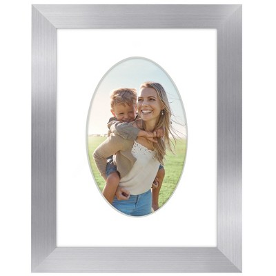 Americanflat 6" x 8" Picture Frame with Mat - Arch, Oval & Wavy Designs - Stylish Decor for Living Rooms, Dorms, Offices & More