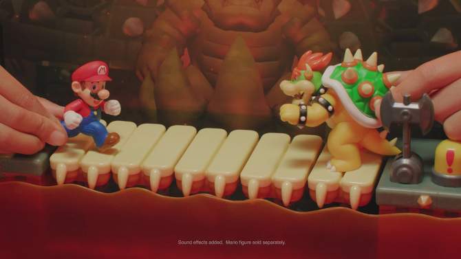 Nintendo Super Mario Deluxe Bowser Battle Action Figure Playset, 2 of 9, play video