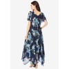 Roaman's Women's Plus Size Floral Sequin Dress - image 3 of 4