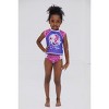 Marvel Spider-Man Spider-Gwen Girls UPF 50+ Rash Guard & Bikini Bottom Swimsuit Set Toddler to Little Kid - image 2 of 4