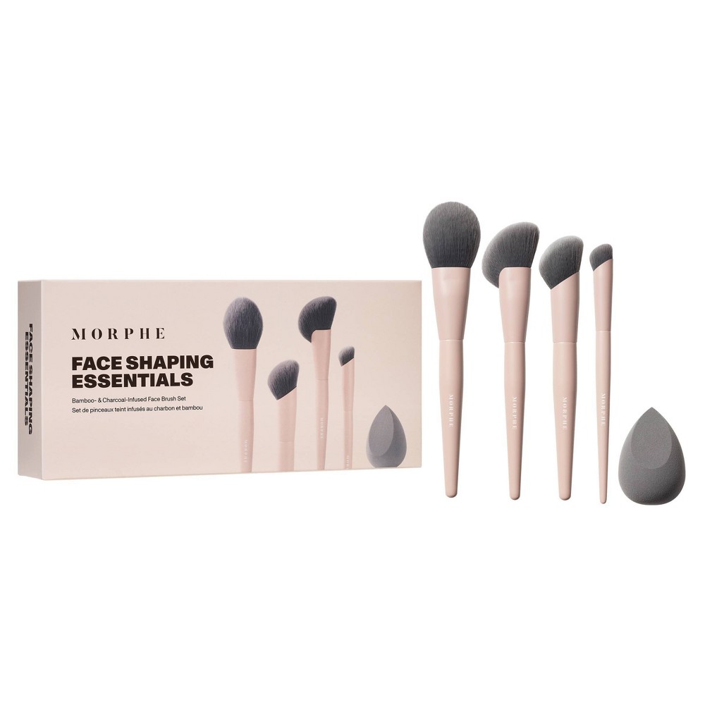 Morphe Face Shaping Essentials Bamboo & Charcoal-Infused Face Brush Set - 5pc - Ulta Beauty