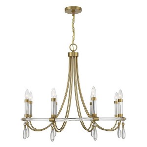 Savoy House Mayfair 8 - Light Chandelier in  Warm Brass/Chrome - 1 of 1