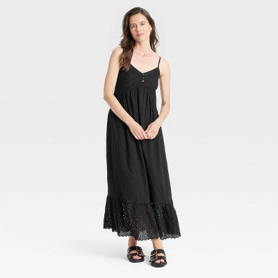 Women's Eyelet Maxi Sundress - Universal Thread™