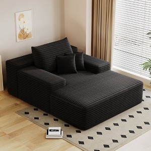Hrinhom 51.2"W Modern Sofa Bed,Oversized Upholstered Sleeper Sofa Couch,Chaise Lounge Chair - 1 of 4