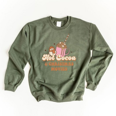 Simply Sage Market Women's Graphic Sweatshirt Hot Cocoa and Christmas Movies