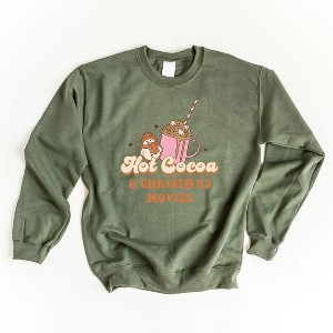 Simply Sage Market Women's Graphic Sweatshirt Hot Cocoa and Christmas Movies - 1 of 3