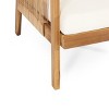 Sapphtopaz Outdoor Dining Chairs Contemporary Wood Patio Chairs with Arms, Upholstered Seat for Patio, Yard, Balcony - 2 of 4