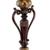 Kathy Ireland Traditional Table Lamps 26" High Set of 2 Bronze Alabaster Champagne Glass Shade Living Room Bedroom House Bedside - 3 of 4