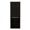 SEVOBAL Bathroom Storage Cabinets Wall Mounted Single Door Cabinet with Mirror and Open Shelves for Bathroom, Black, 10.04"*11.81"*32.17" - 2 of 4