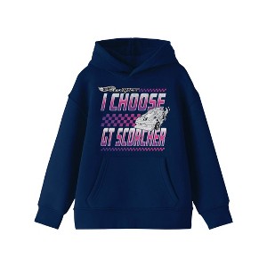 Hot Wheels I Choose GT Scorcher Youth Navy Blue Long Sleeve Hooded Sweatshirt - 1 of 2
