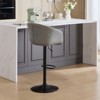 GDFStudio Grantha Faux Leather Upholstered Adjustable Height Swivel Bar Stool with Footrest - 3 of 4