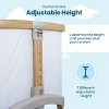 Motherly Haven Baby Bassinet Bedside Sleeper, Portable Crib for Newborns, Adjustable 7-Height Auto-Lock, with Wheels, Soft Mattress & Breathable Mesh - 4 of 4