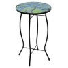 Northlight 19" Blue and Green Peacock Glass Patio Side Table - 4 of 4