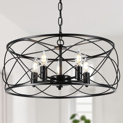 Bella Depot Metal Cage Chandelier Adjustable Dimmable Pendant Light for Hallway, Kitchen Island
