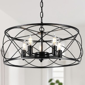 Bella Depot Metal Cage Chandelier Adjustable Dimmable Pendant Light for Hallway, Kitchen Island - 1 of 4