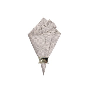C&F Home Nazima Gray Cotton Reversible Napkin Set of 6 - 1 of 3