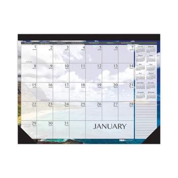 2024 House of Doolittle 18.5 x 13 Recycled Earthscapes Desk Pad Calendar Seascapes Photo (HOD1386)