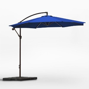 WestinTrends 10 Ft Outdoor Patio Cantilever Offset Umbrella with Base Weights - 1 of 3