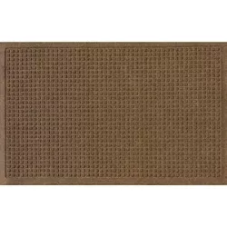 2'x3' Aqua Shield Squares Indoor/Outdoor Doormat Dark Brown - Bungalow Flooring