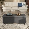 Whizmax Storage Ottoman Bench, Mid-Century Modern Storage Bench for Bedroom, Synthetic Leather with Stitching, Safety Hinges, Loads 680 Lb - 3 of 4