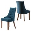 Fabric Upholstered Wingback Dining Room Chairs Set of 2,  Chairs,Tufted Dining Side Chairs,Home Kitchen Resturant Chairs-Cuddlewood - 3 of 4