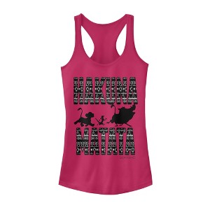 Juniors Womens Lion King Hakuna Matata Racerback Tank Top - 1 of 3