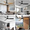 TALOYA 52 in. Black Ceiling Fan with Light and Remote, Reversible Quiet DC Motor for Bedroom Dining Living Room - 4 of 4