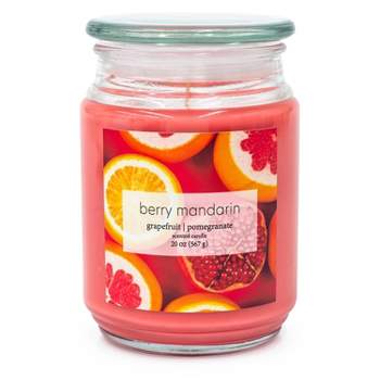 20oz Lidded Glass Jar Berry Mandarin Candle
