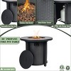 Kumasinova 30/32" Propane Outdoor Fire Pit Table,50000 BTU Round Premium Steel Patio Firpit for Backyard,Stylish Steel Wicker Frame - 4 of 4