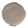 HomeRoots 18" Brown Cotton Cylinder Geometric Pouf Ottoman - 4 of 4