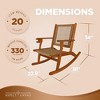 Aspect Living Vega Rocking Chair with Beverage Holder Natural Finish Wooden Chair, Patio, Backyard, Indoor & Outdoor Use - Robust Wood Construction - 2 of 4