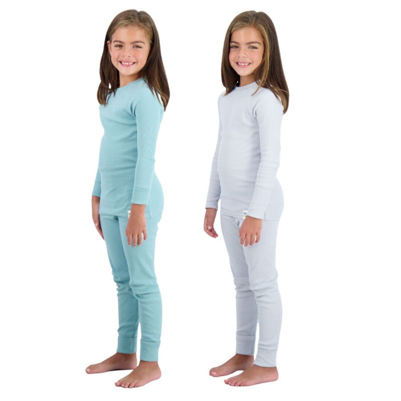 Sleep On It 100% Organic Cotton Rib Knit Snug-Fit 4-Piece and 6-Piece Pajama Sets for Boys & Girls, 5 of 8