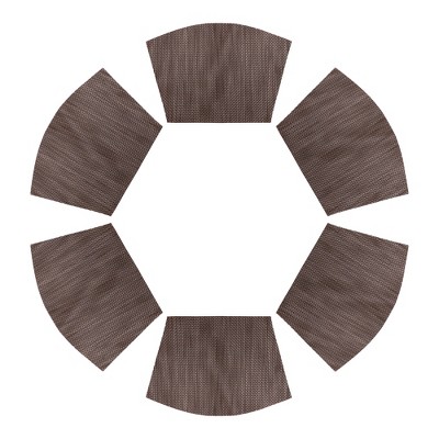 Unique Bargains Kitchen Dining Table PVC Solid Wipeable Non-slip Placemat 6 Pcs